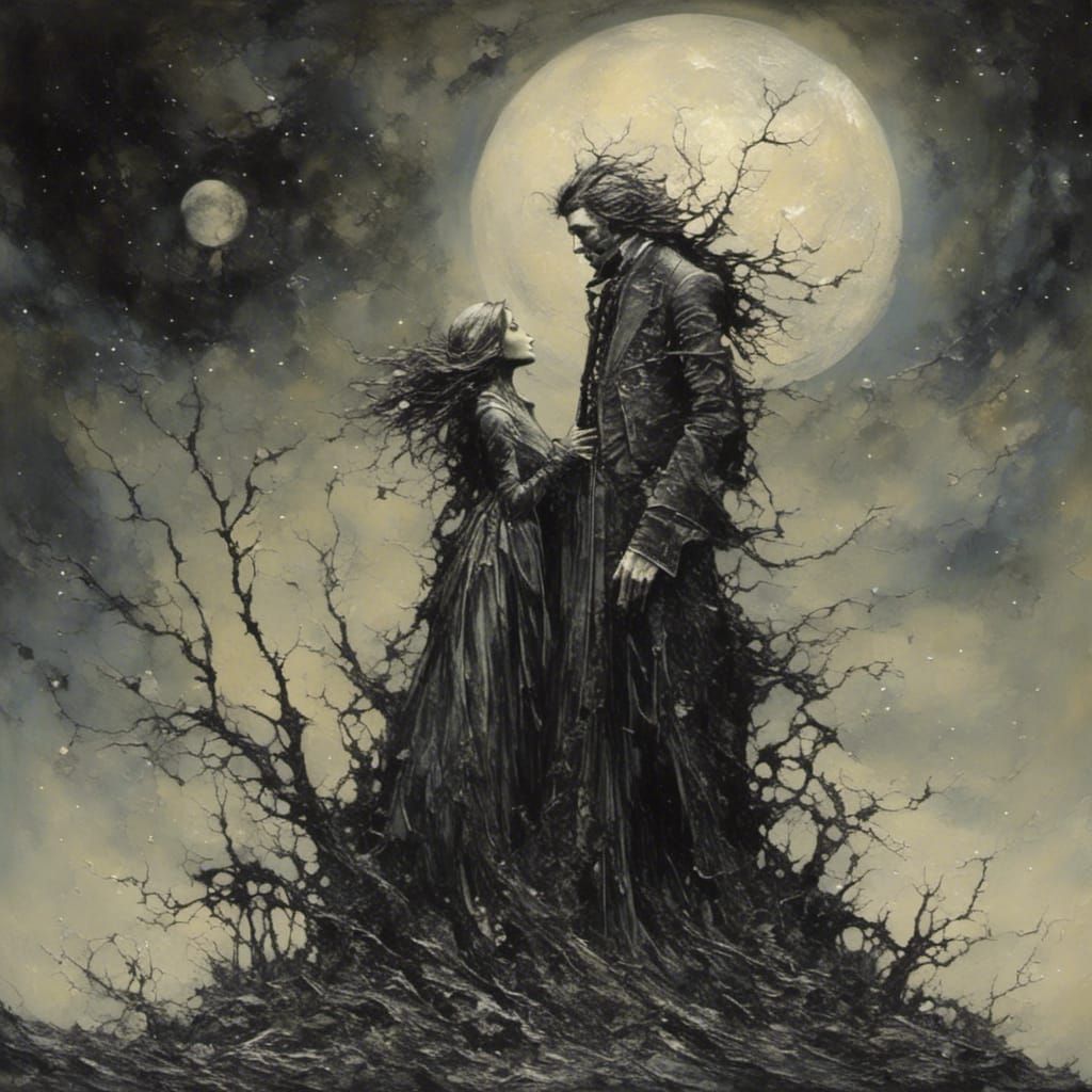 Sacred Love in Graphite Comic Style