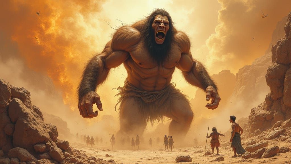 Furious Neanderthal Emerges from the Desert