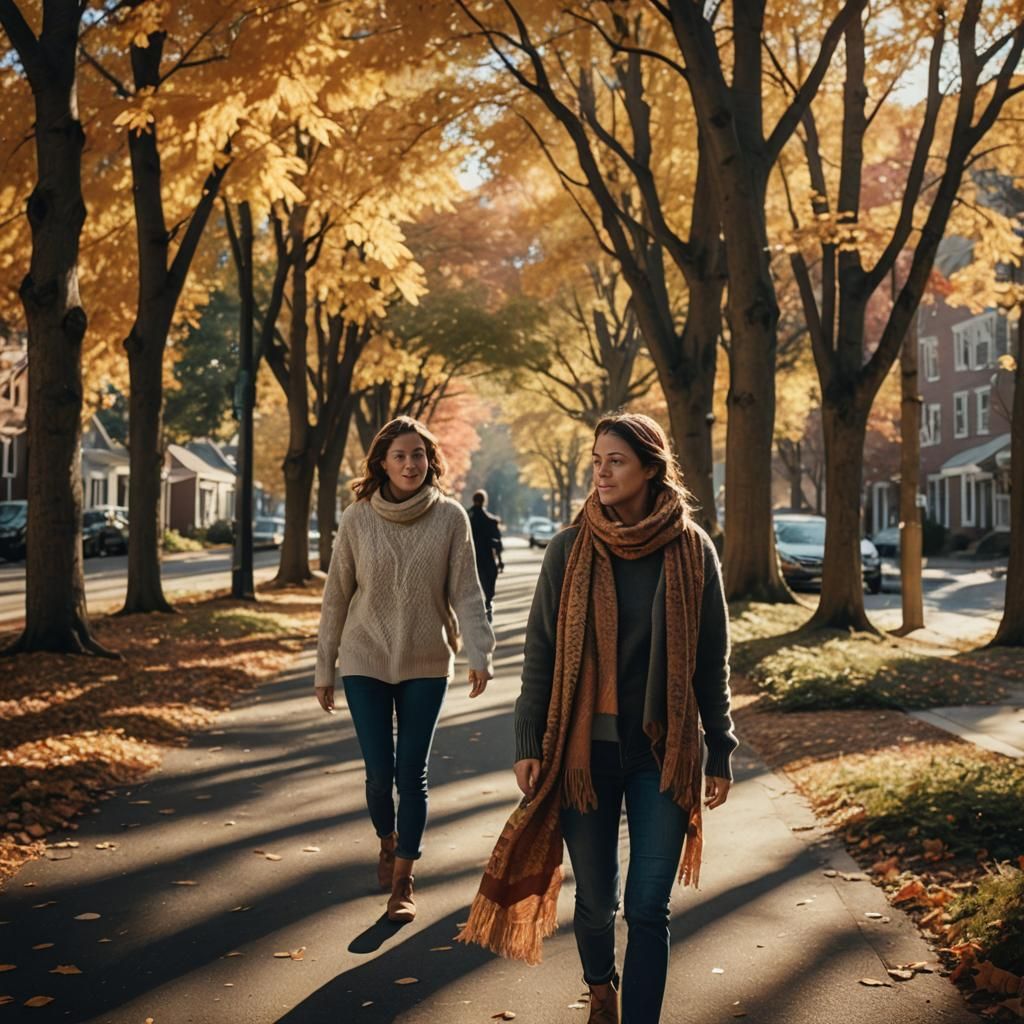 Autumn Day in New England: A Cinematic Film Still