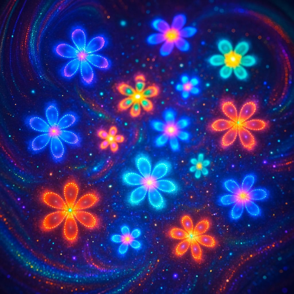 Quantum Dot Ditsyflowers Through the Wrong End of Cameraphon...