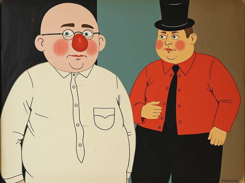 Bold Figures in a Naive Abstract Style