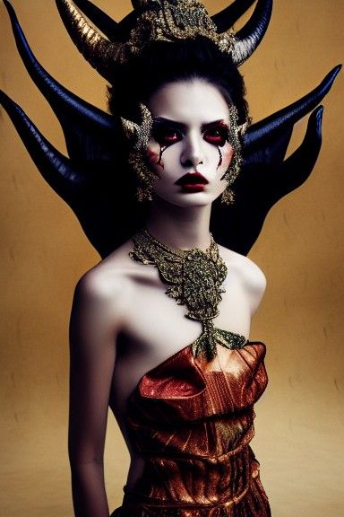 Demon Queen in Haute Couture: Editorial Photo Shoot