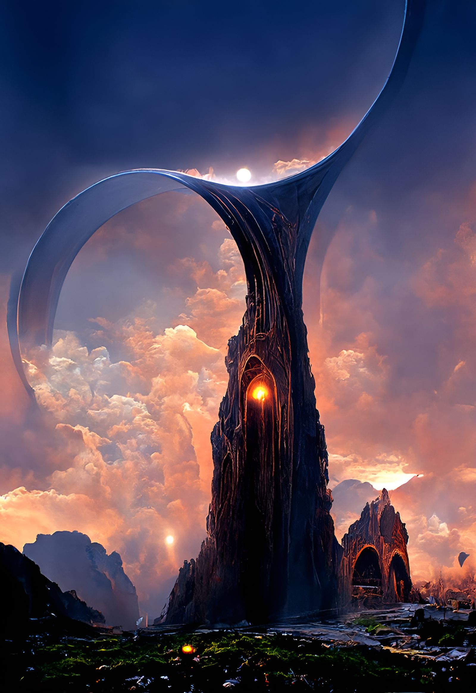 Stargate to Mechanical Alien World: Digital Art