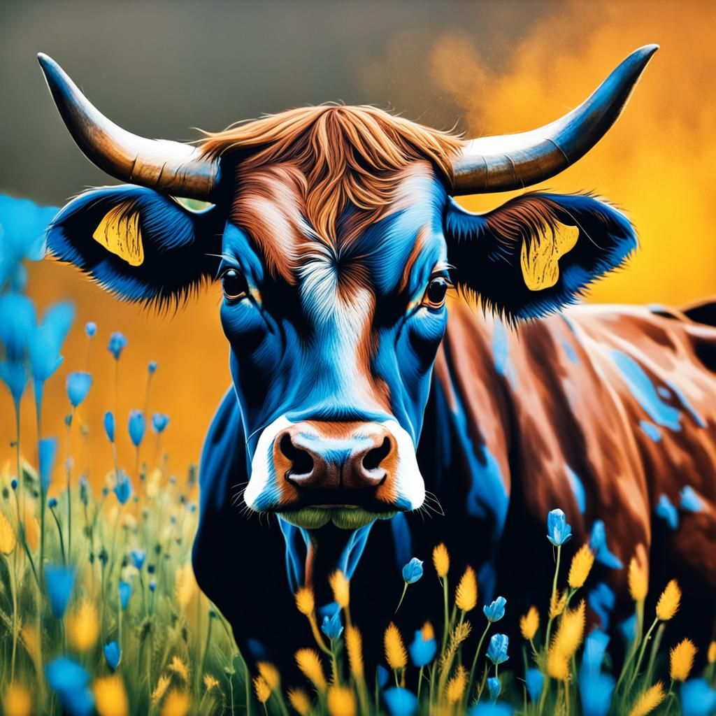 Intimate Farmer and Cows Portrait