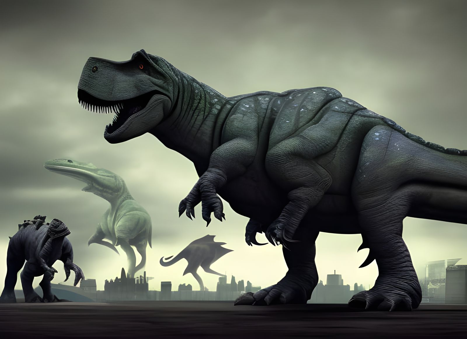 Dystopian Dinosaurs in London