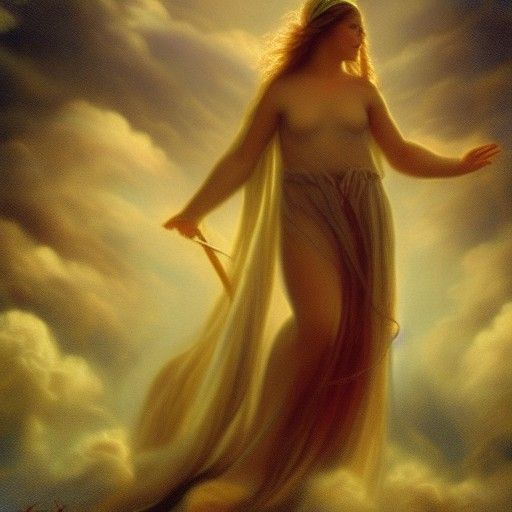 Divine Maiden in Heavenly Light