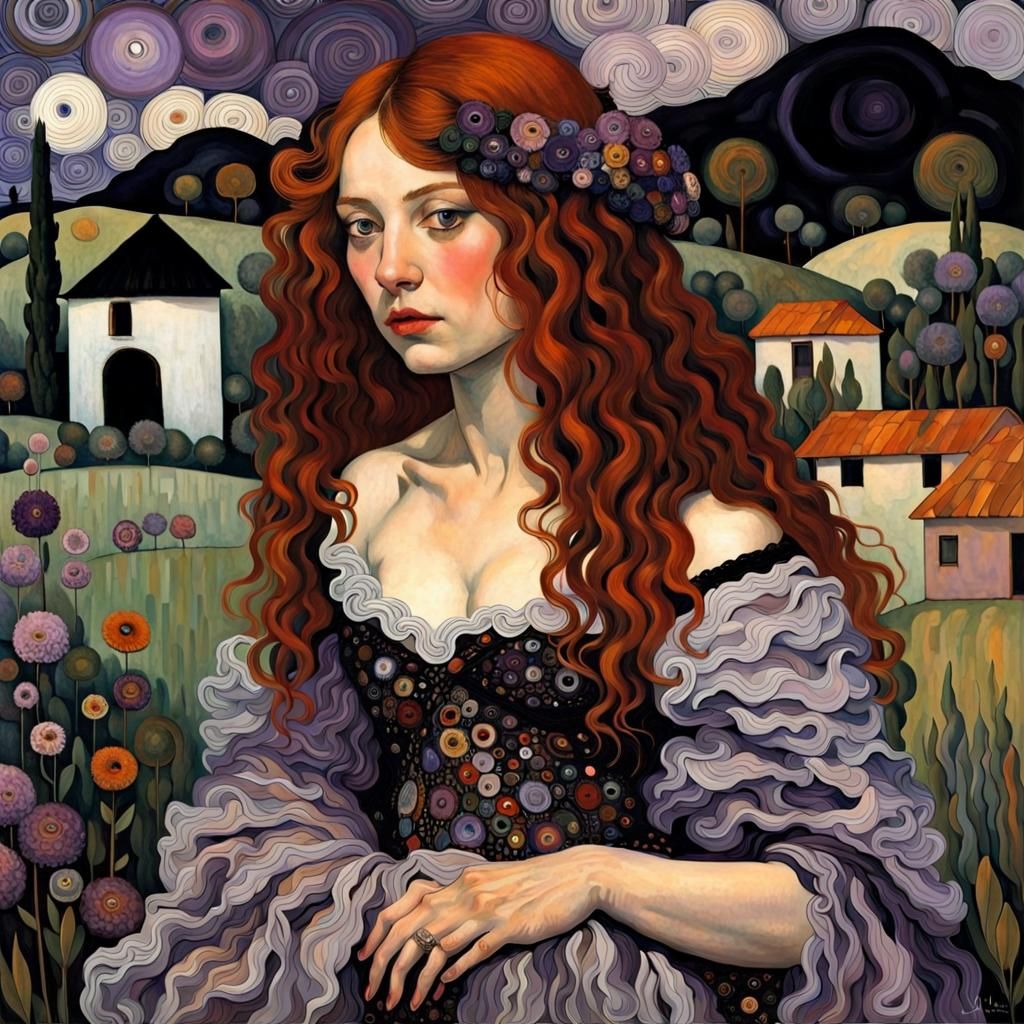 Intricate Clouds in Purple, Lavender and Silver