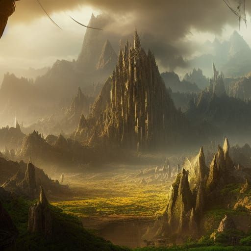 Epic Fantasy Landscape in Digital Matte Painting