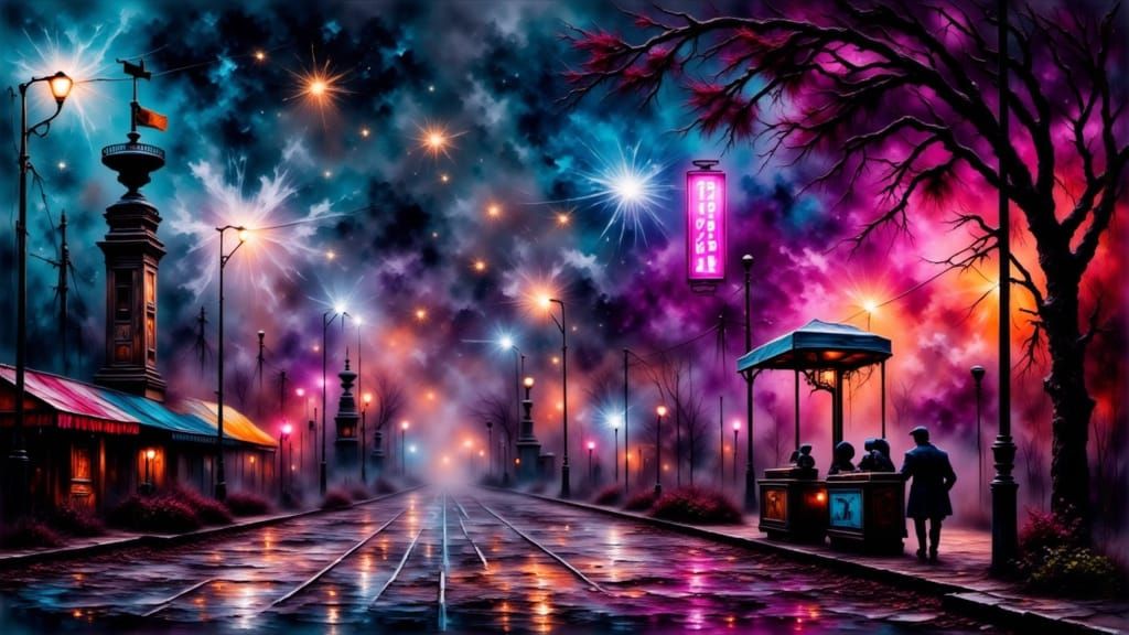 City Streets at Night: A Man of the Street