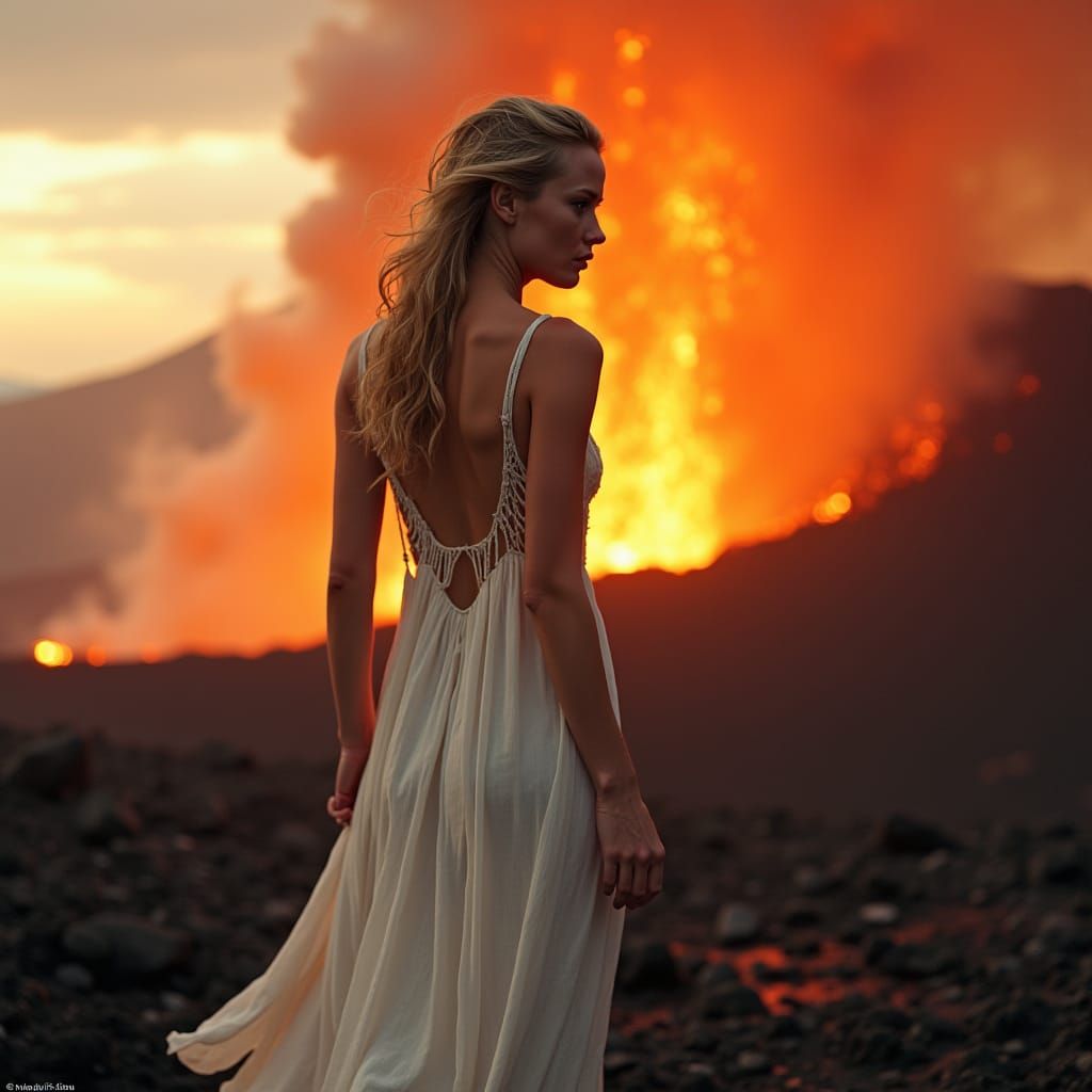 Erupting Volcano: Cinematic Film Still