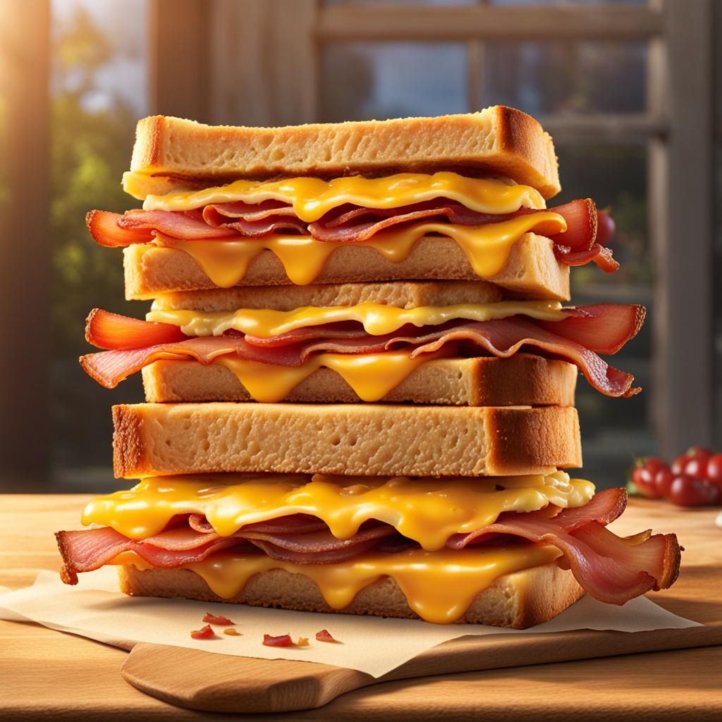 Delicious Bacon, Cheese, and Tomato Sandwich