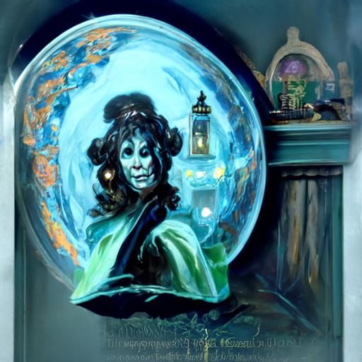 Haunted Madame Leota Crystal Ball Portrait