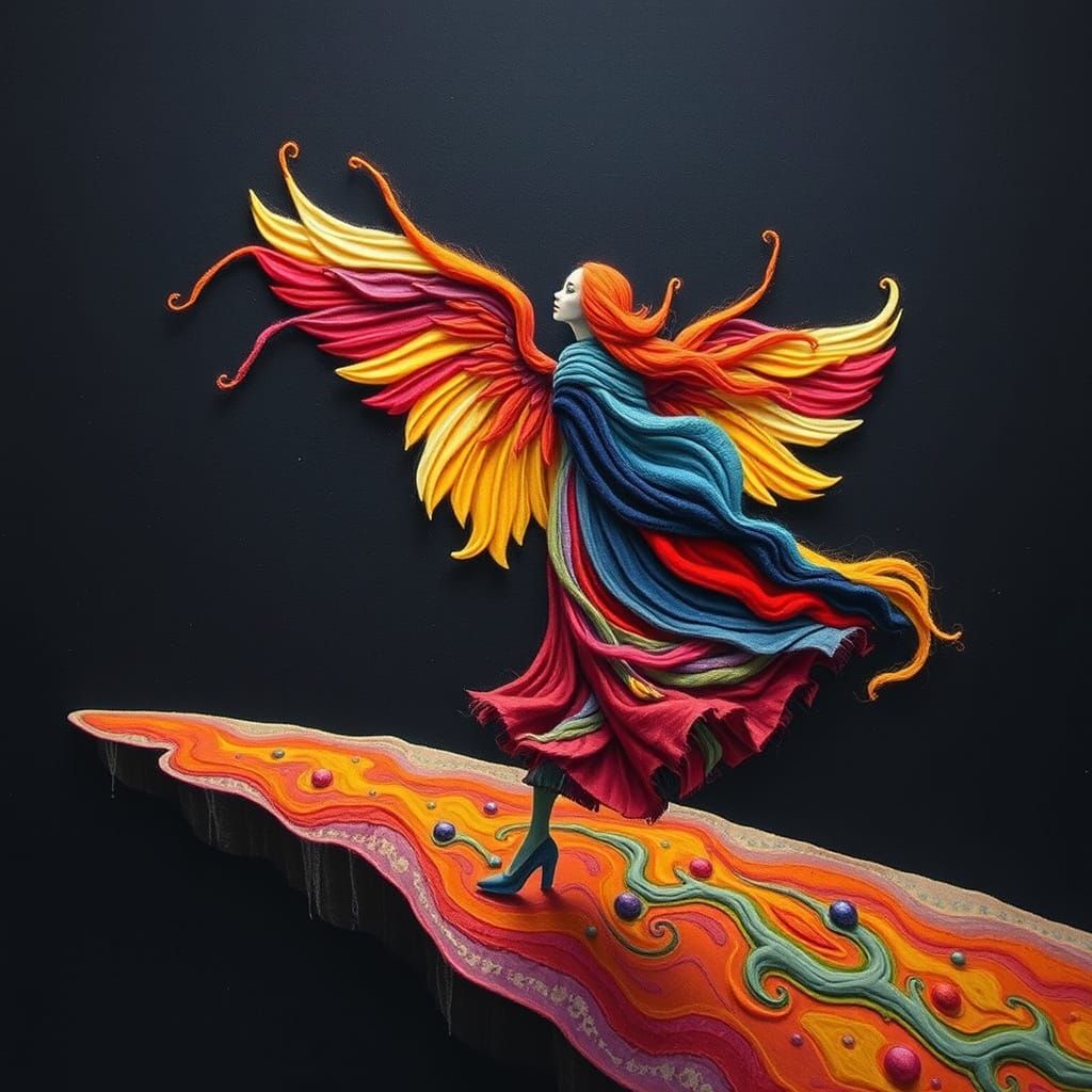 Wool Felt Stranger in a Magical Fantasy World