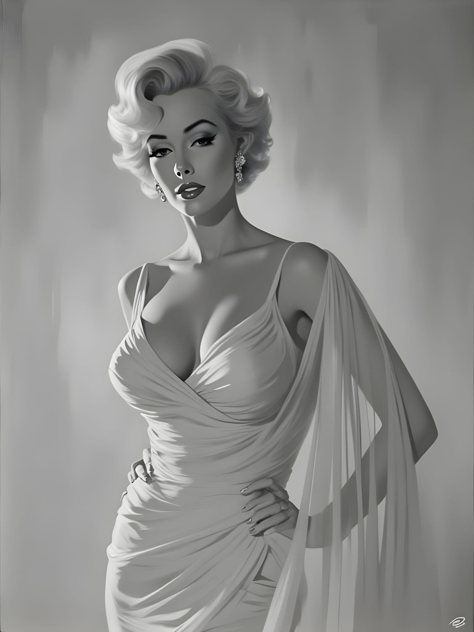 Marilyn Monroe in Lavender Elegance