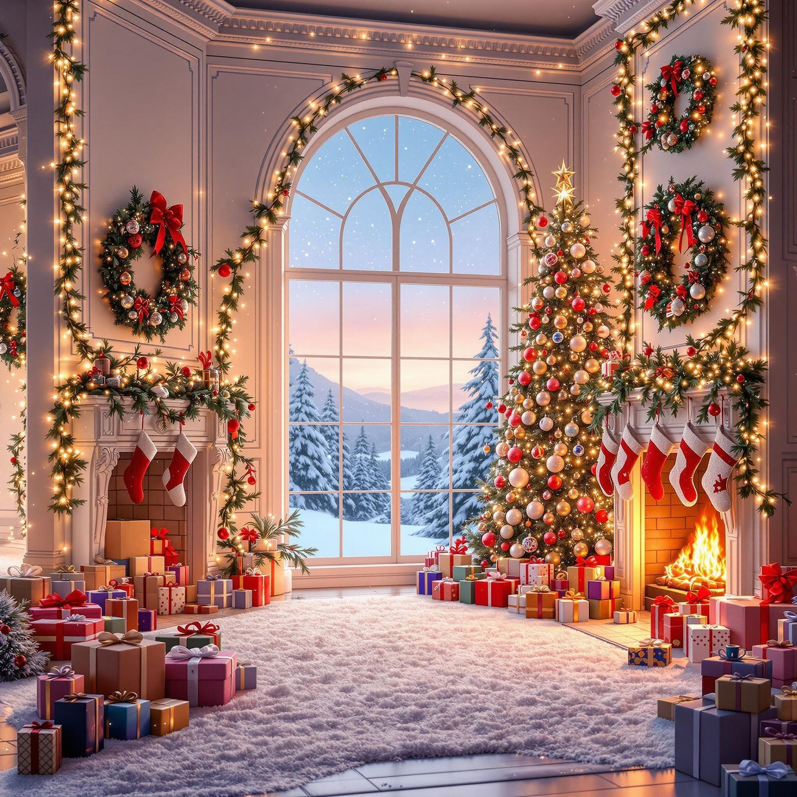 Winter Wonderland Scene in Festive Style
