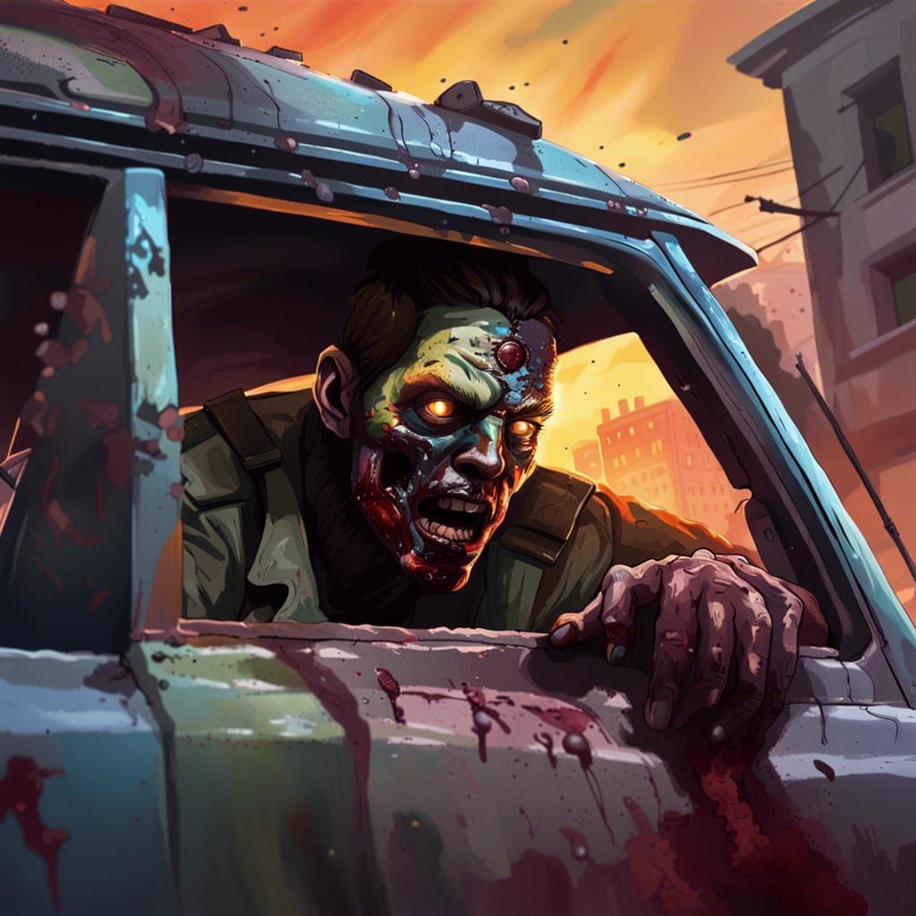 Hyperrealistic Soldier Sees Zombie Apocalypse Reflection