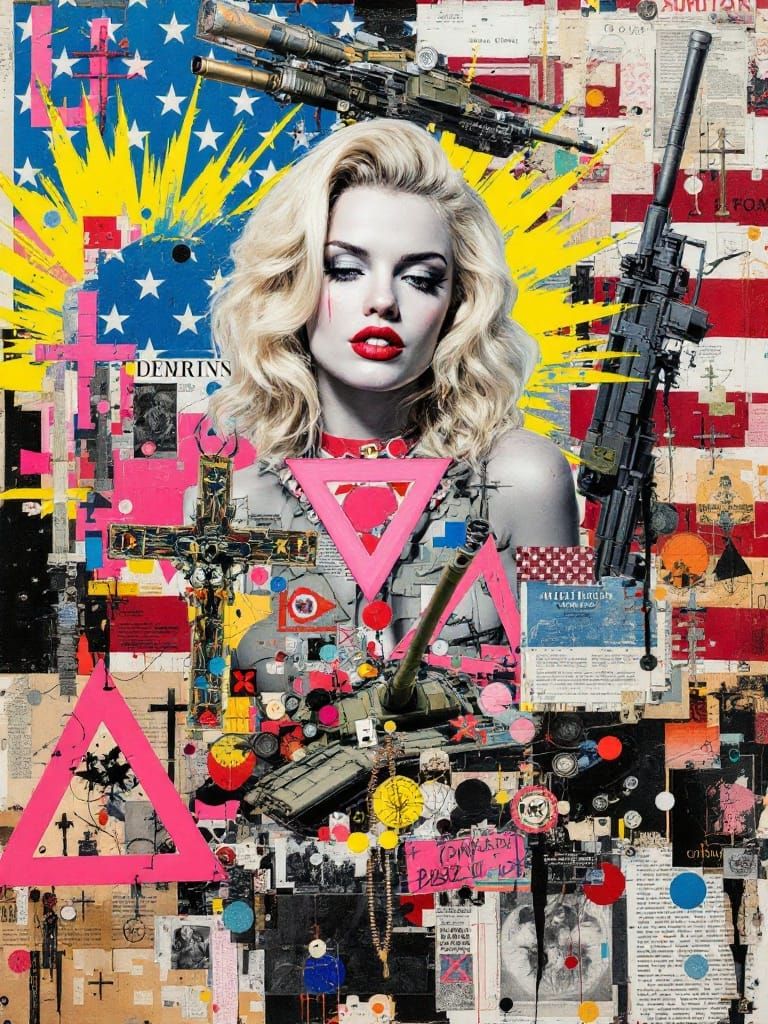 Subversive American Dreamland in Hyperdetailed Collage