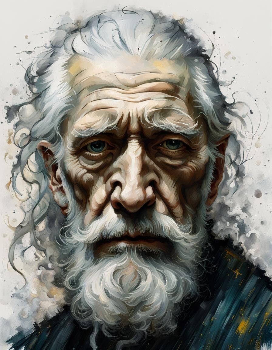 Dystopian Portrait of Man in Pop Surrealism Style