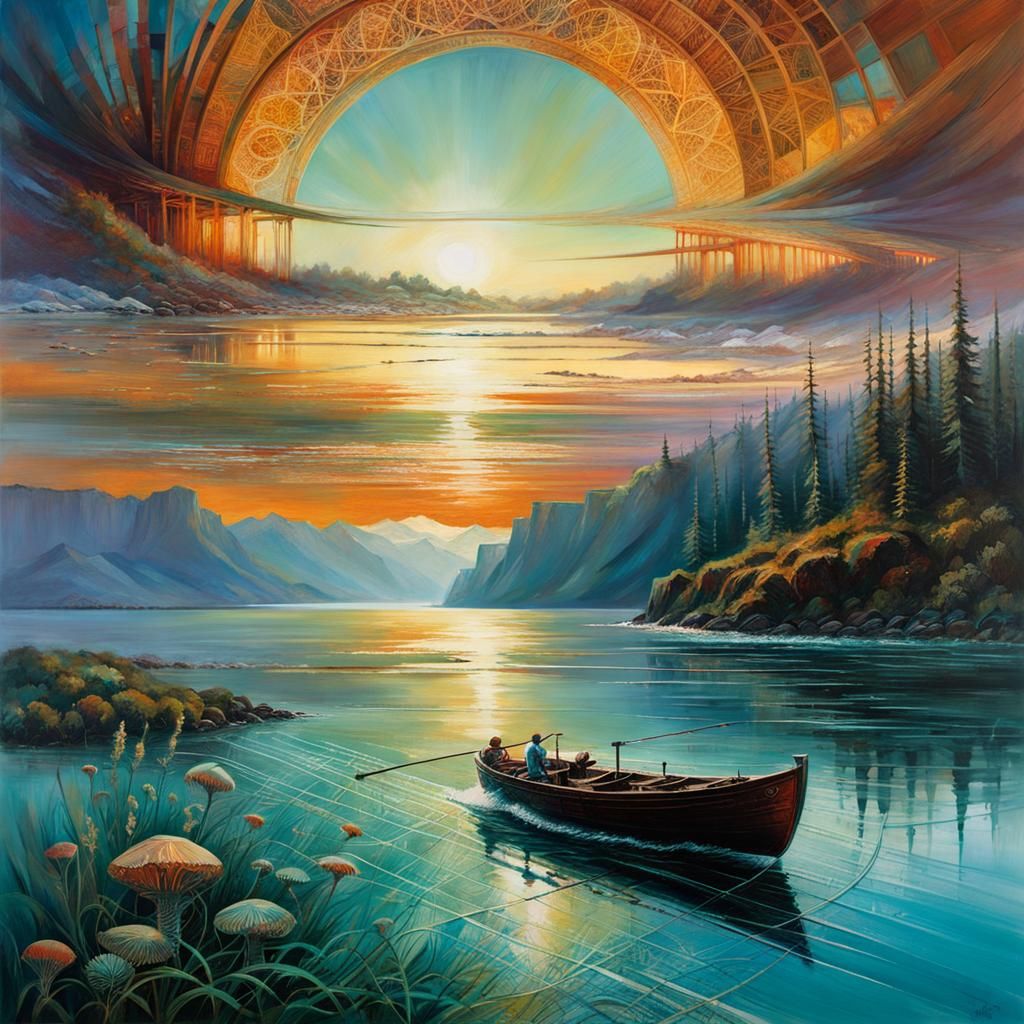 Surreal Portrait in Combined Artistic Styles