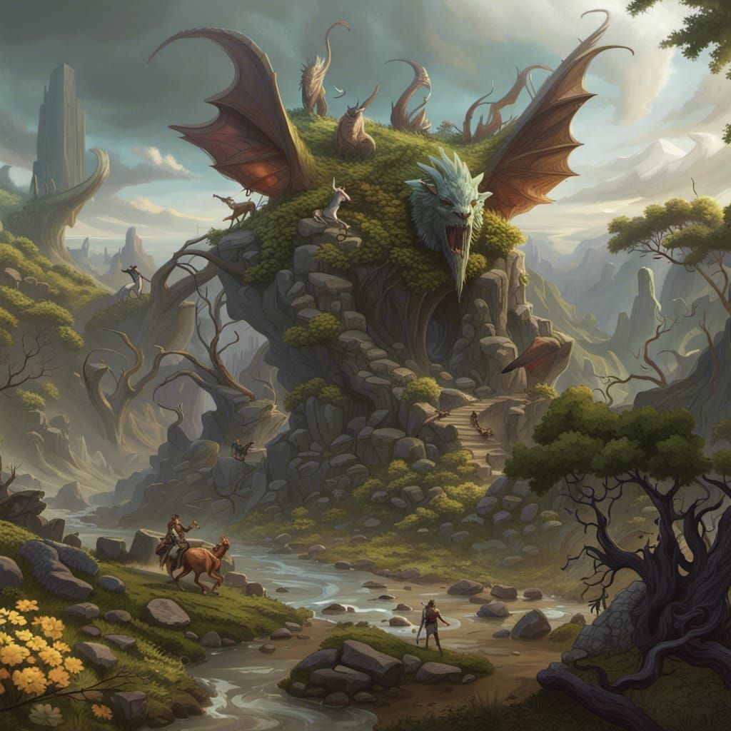 Magic the Gathering Creatures in Seb McKinnon Style