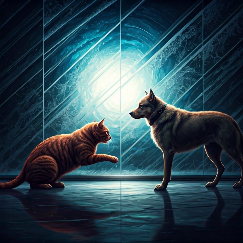 Fierce Frenemies: Tense Opposition Behind a Glass Divide