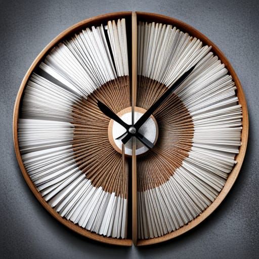 Book Page Clock: Literary Timepiece