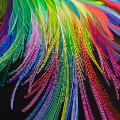 Rainbow Weeping Willow: Hyperdetailed Fantasy Art