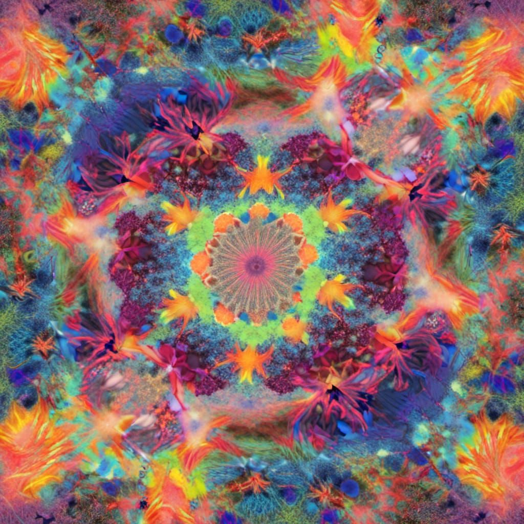 Psychedelic Astral Dreamscape in Vivid Colors