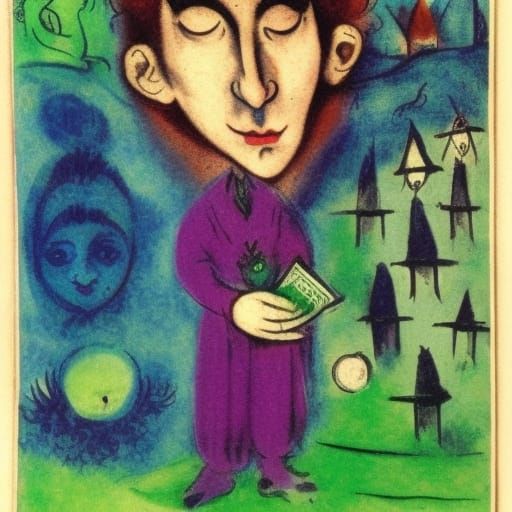 Kind Vampire Lord in Chagall Cinquecento Style