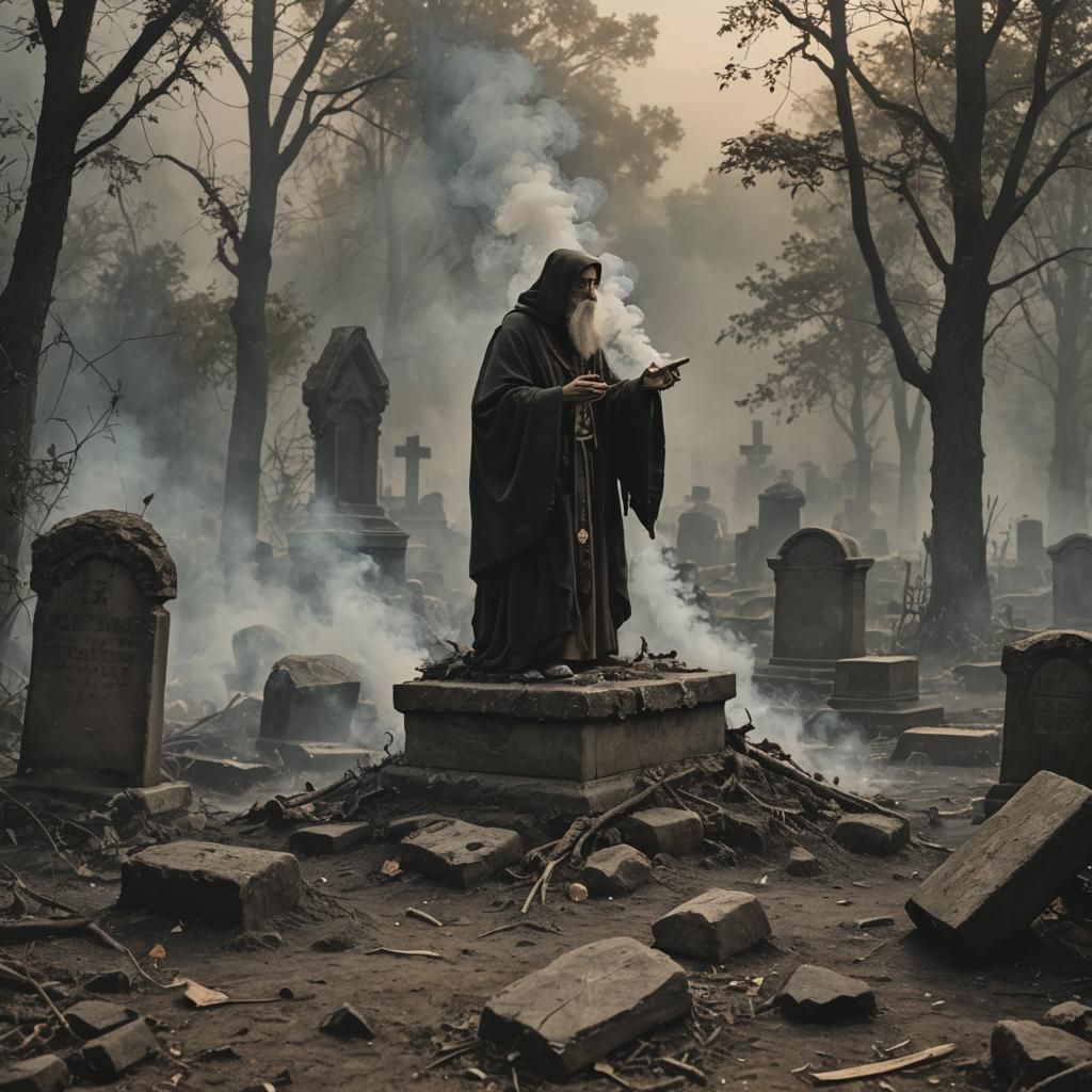 a strange and ancient blessing, the hopeless smoke from burial  grounds,