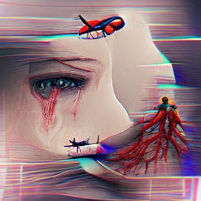 Abstract AI-Generated Image from Blank Prompt