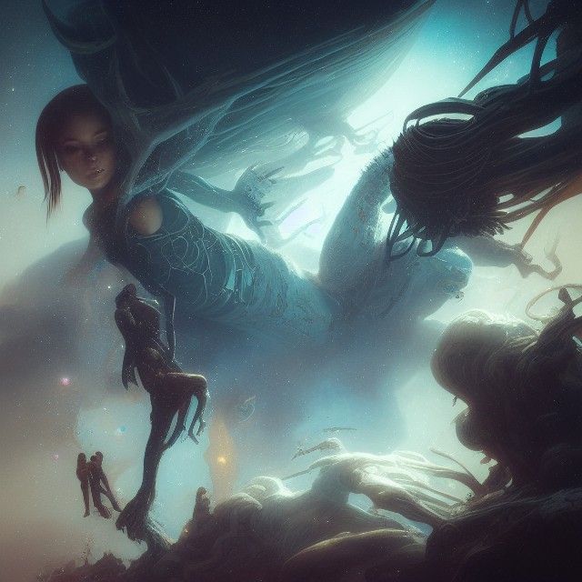 Cosmic Horror Space Case in Digital Art Style