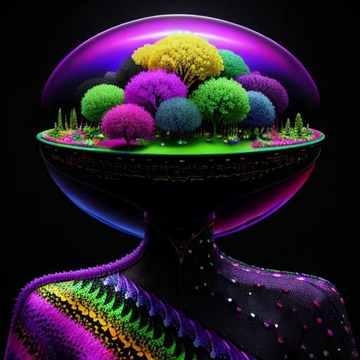 Psychedelic Rolls Royce in Surreal 3D Render