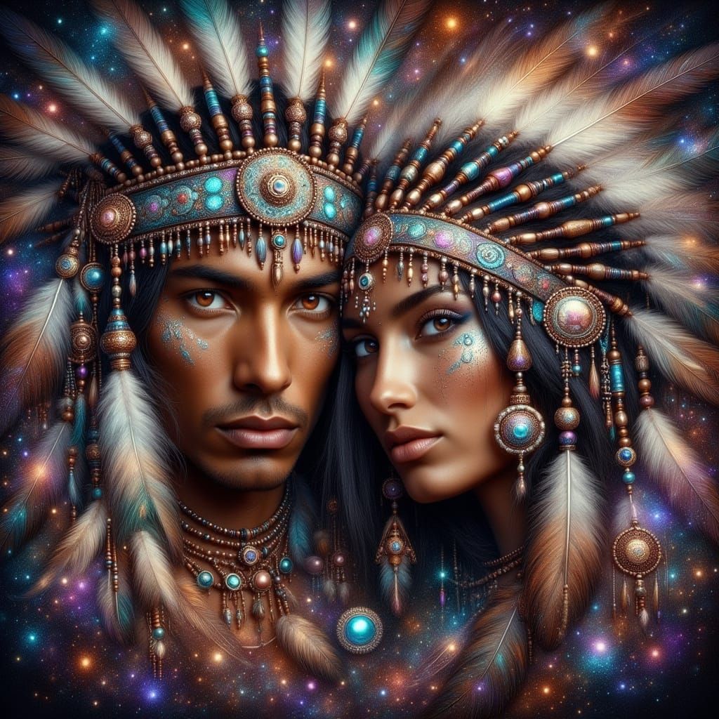 Mystic Native American Love in Spiritual Aura