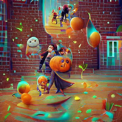 Enchanting Halloween Town Digital Art