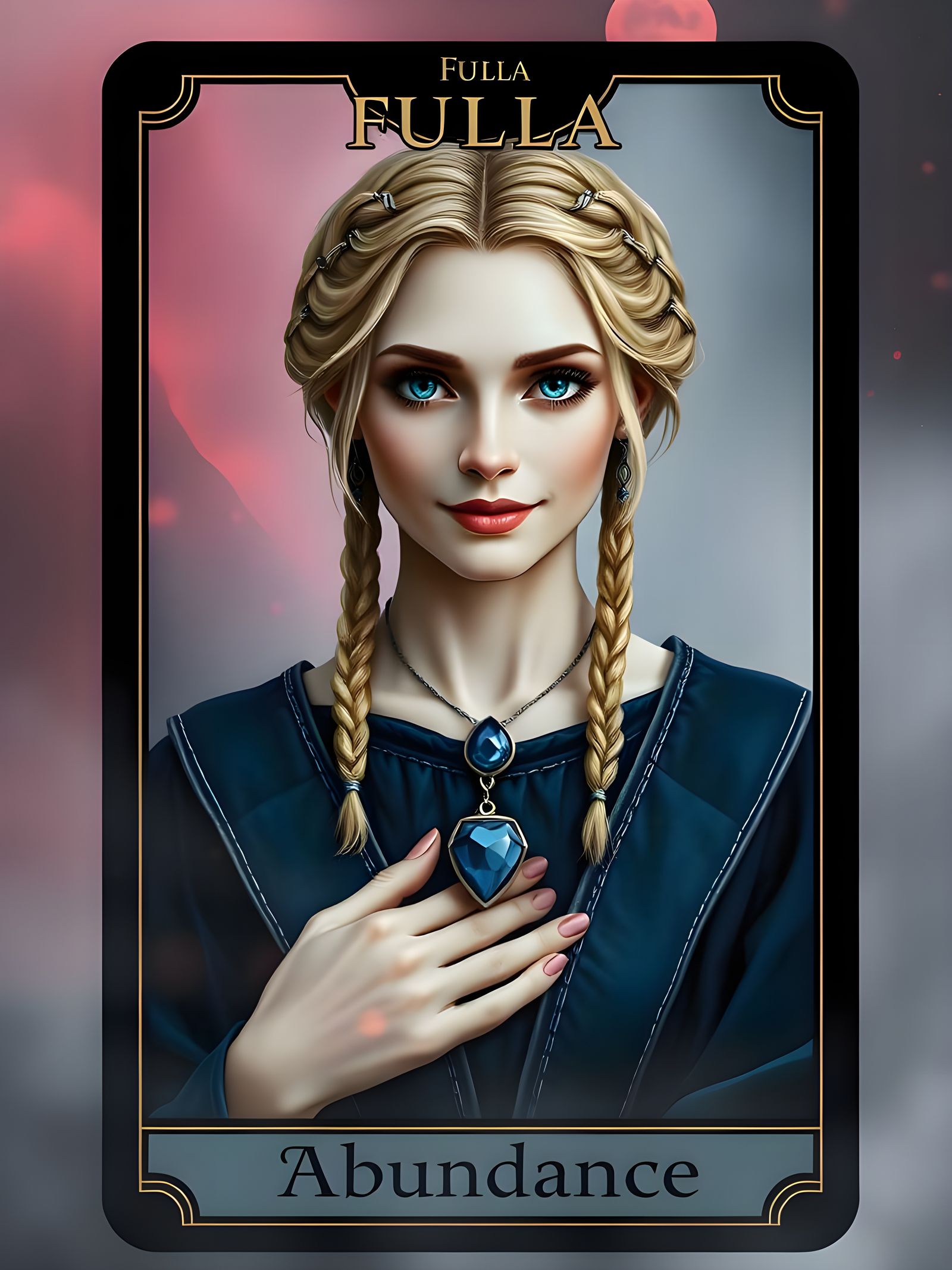 Norse Goddess of Abundance in Cinematic Tarot Card Art