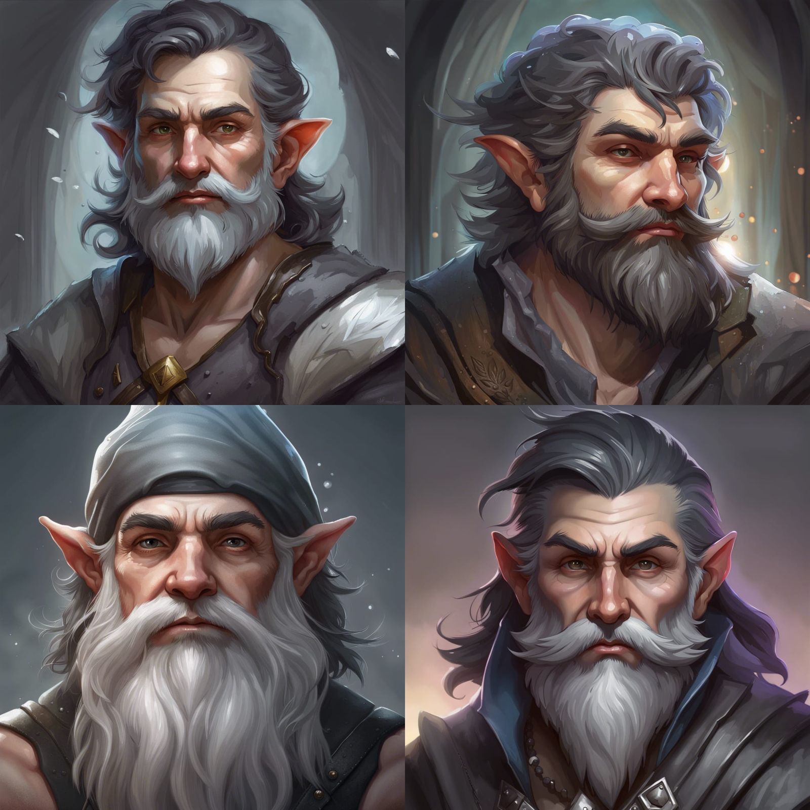 Handsome Gnome Portrait in Hyperdetailed Digital Art Style