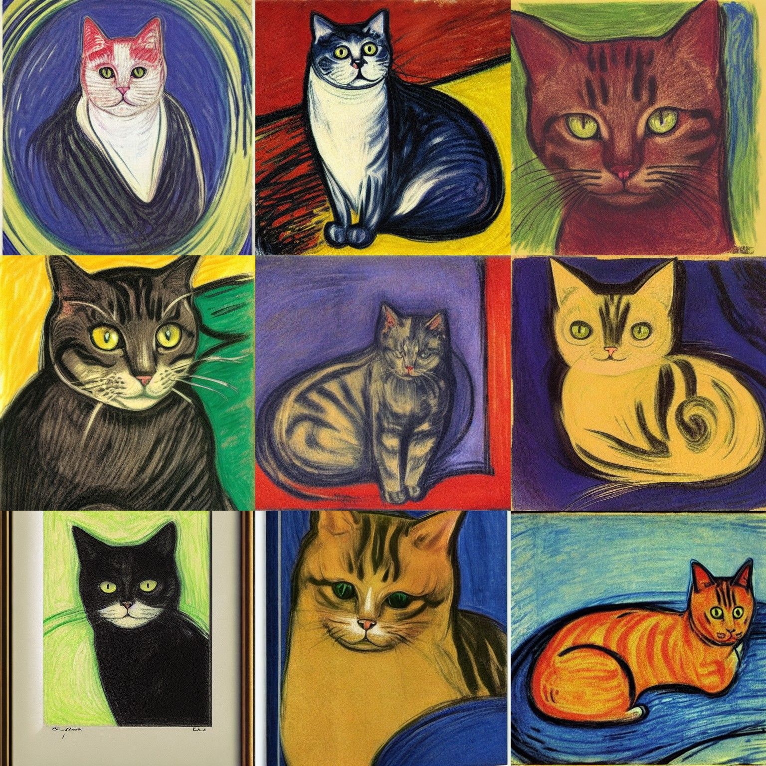 Expressionist Cat: A Study in Raw Emotion