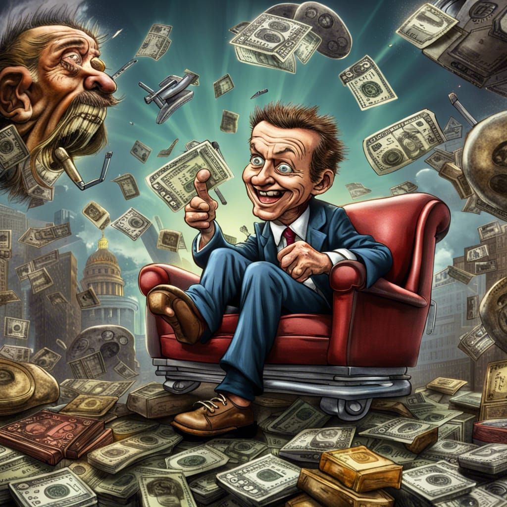 Eddie's Capitalist Caricature Universe: A Hyperrealistic Vis...