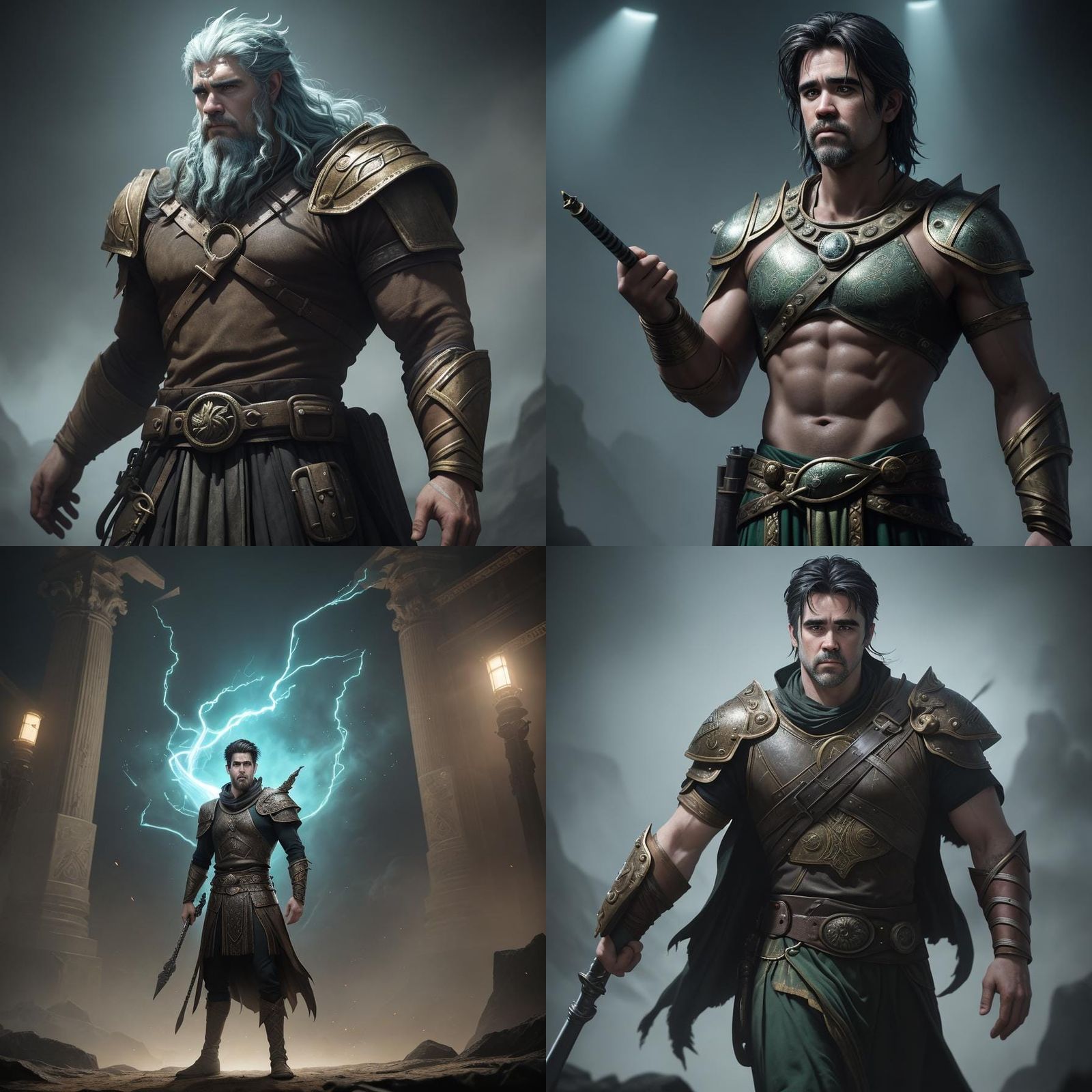 Mythic Celtic God Portrait in Cinematic Style