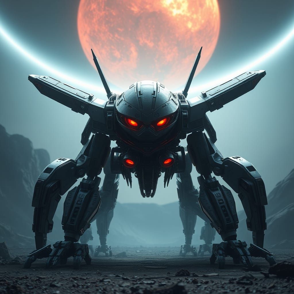 Futuristic Sci-Fi Mech with Intricate Details