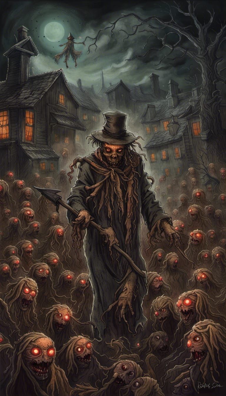 Zombiecore Scarecrow Horde Descends on Village