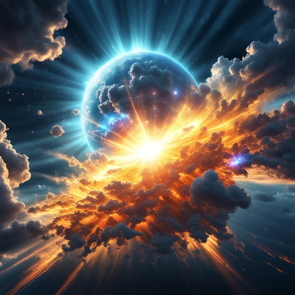 Dramatic Plasma Burst in Night Sky