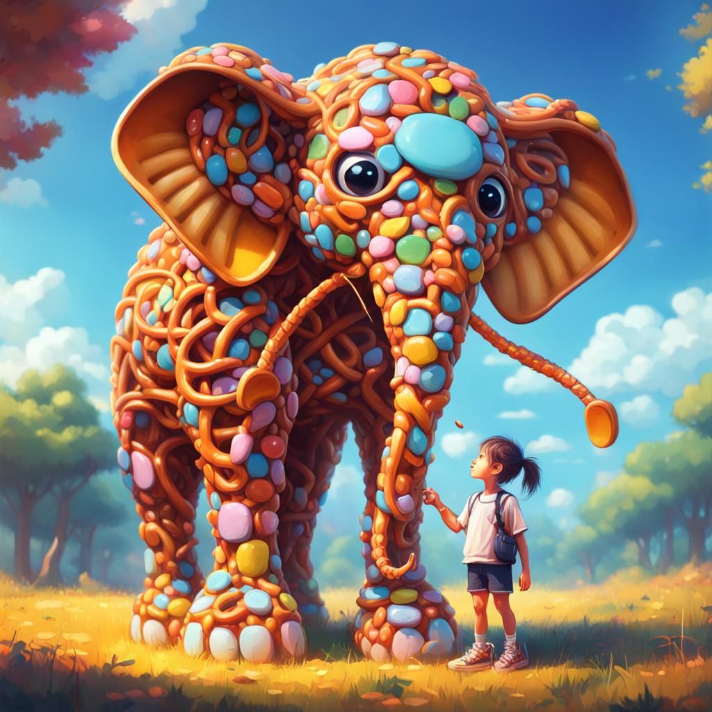 pretzel elephant