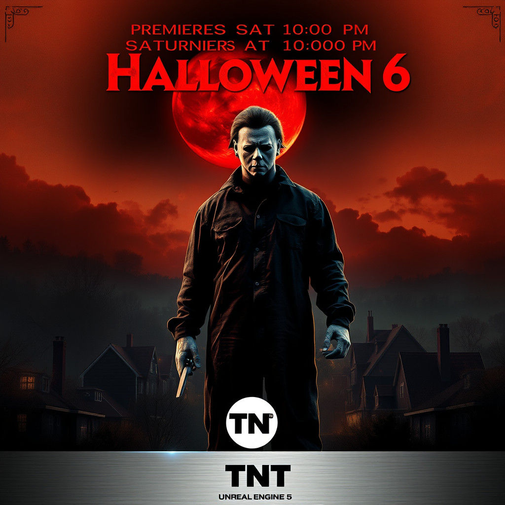 Michael Myers Halloween 6 Poster in Eerie Style