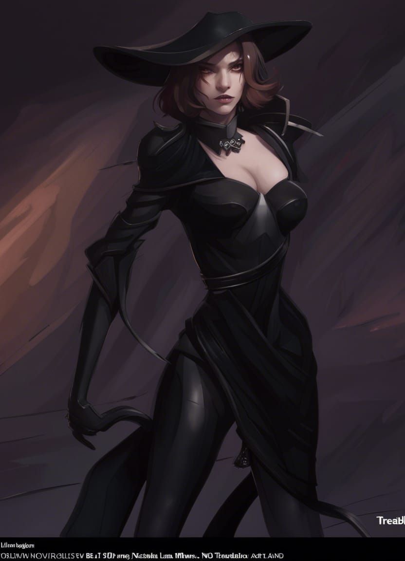 Mysterious Woman Portrait, Conceptual Digital Art