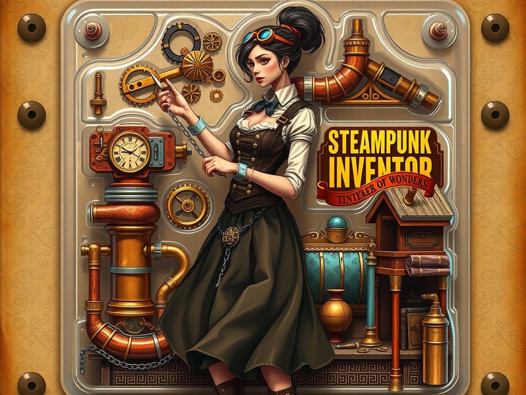 Steampunk Inventor Action Figure Box Art