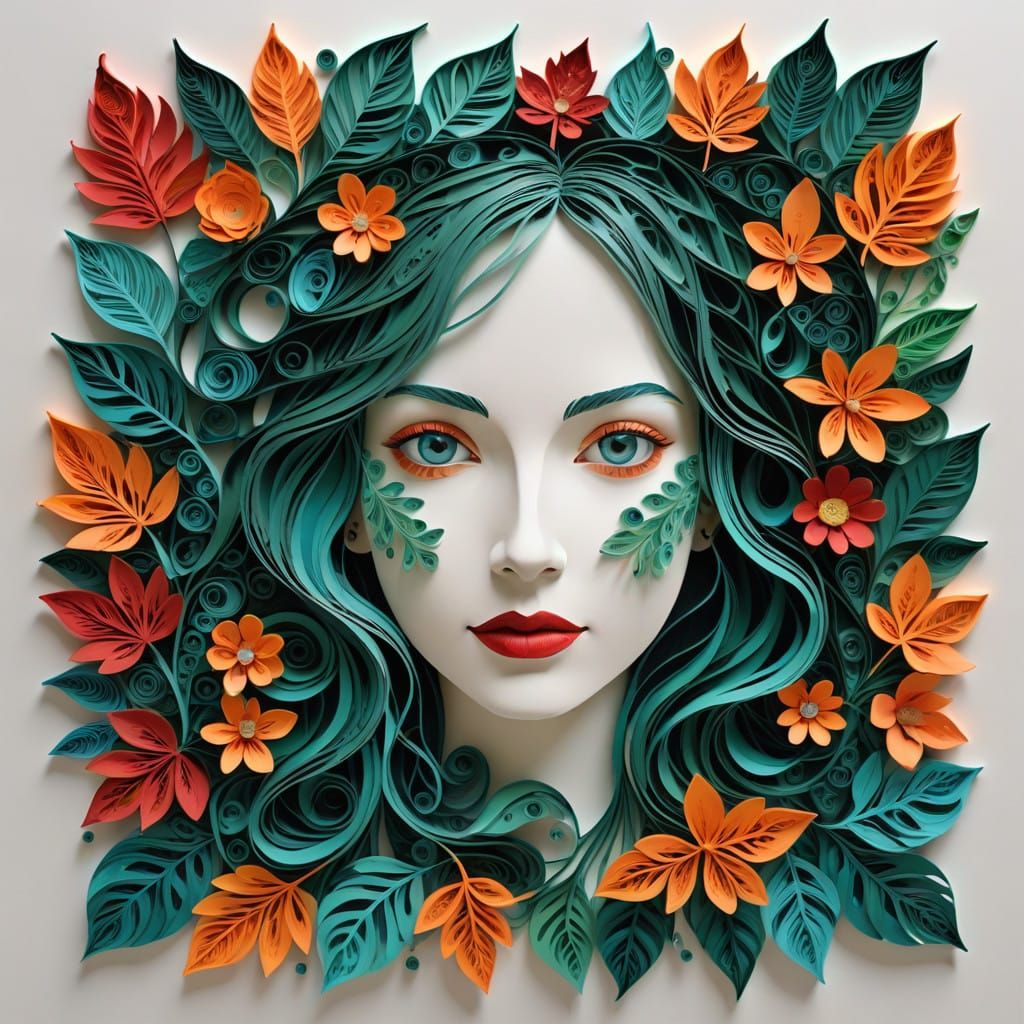 Ethereal Nature Spirit in Paper Quilling