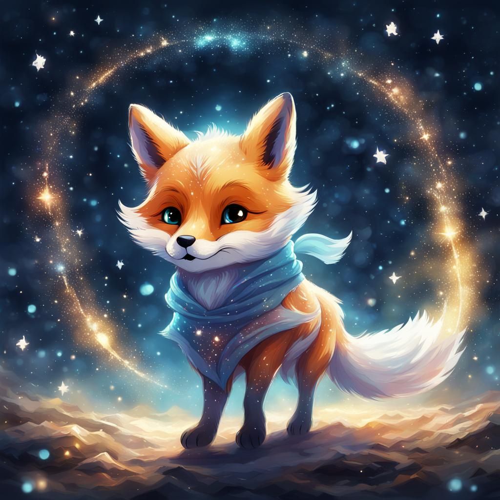 Enchanting Fox Spirit Leaving Magic Wake