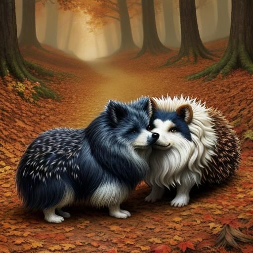 rare blue husky hedge-dogs